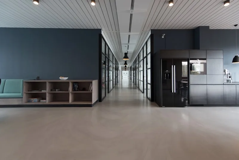 Modern conference room renovation workspace